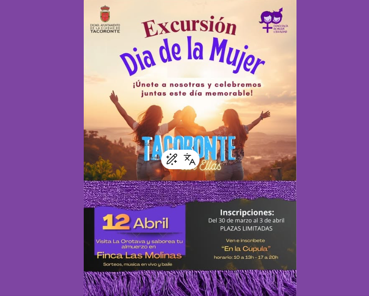 Women’s Day Trip Through La Orotava Valley Planned for April